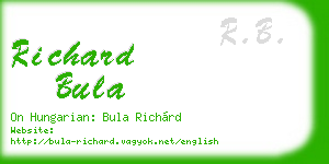 richard bula business card